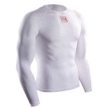 Compressport 3D thermo ultralight shirt lange Ärmel Unterwäsche Weiß