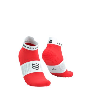 Compressport Pro racing v4.0 low laufsocken rot