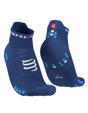 Compressport Pro racing v4.0 low laufsocken blau 