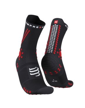 Compressport Pro racing v4.0 trail laufsocken schwarz/rot 