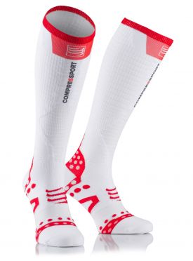 Compressport Fullsocks ultralight racing Kompressionsstrümpfe Weiß