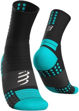 Compressport Marathon Laufsocken Schwarz/Blau 