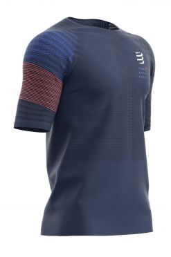 Compressport Racing Kurzarm t-shirt Blau Herren