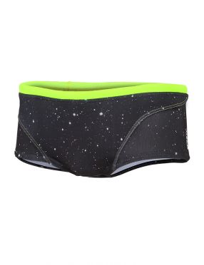 Zone3 Cosmic Brief Badehose Schwarz/Gelb Herren