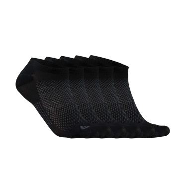 Craft CORE Dry Footies Socken 5-pack Schwarz Unisex