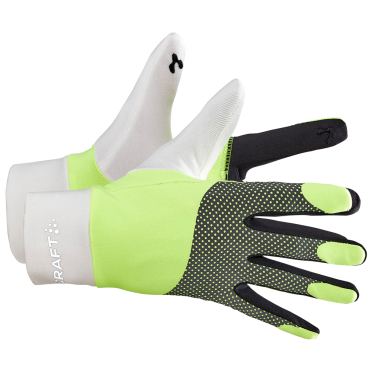 Craft Advanced Lumen Fleece Handschuhe White Flumino 