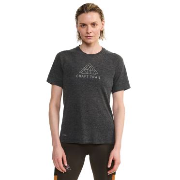 Craft Adv Trail Wool Unterhemd kurzarm Schwarz Damen