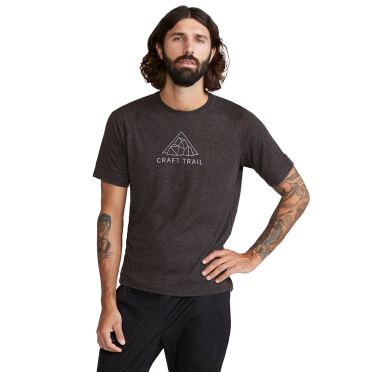 Craft ADV Trail Wool Kurzarm-Laufshirt Schwarz Herren 