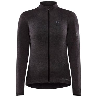 Craft Core Bike Essence Wool Jersey Langarm Schwarz Damen 