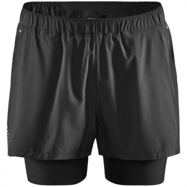 Craft Advanced Essence 2-in-1 stretch short Schwarz Herren 