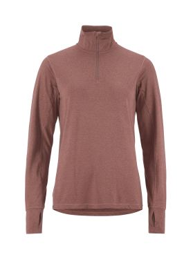 Craft Flow Half-Zip Langarm-Unterhemd Rosa Damen 