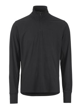 Craft Flow Half-Zip Langarm-Unterhemd Schwarz Herren 