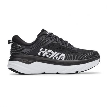 Hoka One One Bondi 7 Laufschuhe Schwarz/Weiß Damen