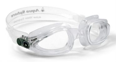 Aqua Sphere Eagle klare Linse Schwimmbrille Silber 