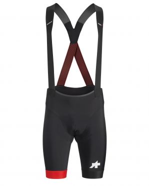 Assos S9 Equipe RS Trägerhose Schwarz/Rot Herren