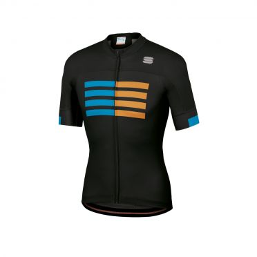 Sportful Wire Radtrikot Kurzarm Schwarz Herren
