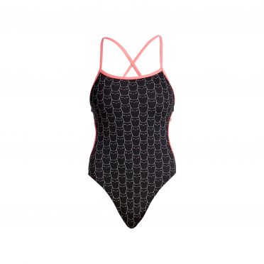 Funkita Night cat Cut Away Badeanzug Damen