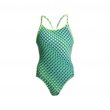 Funkita Green gator Diamond Back Badeanzug Damen