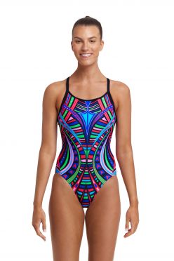 Funkita Primal Night diamond back Badeanzug Damen