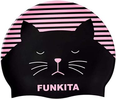 Funkita Crazy Cat Silikon Badekappe rosa 