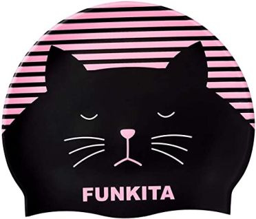 Funkita Crazy Cat Silikon Badekappe rosa