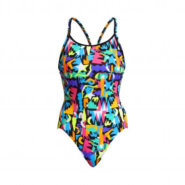 Funkita Paper Cut diamond back Badeanzug Damen