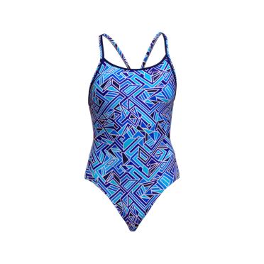 Funkita Blue Bits Diamond Back Badeanzug Damen 
