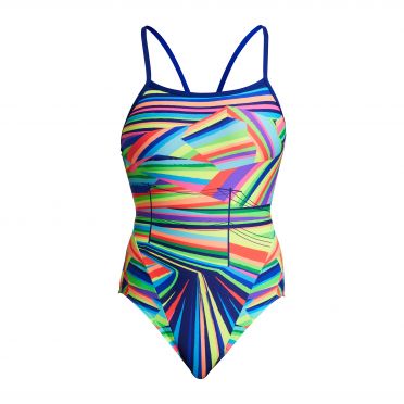 Funkita Land Lines Single Strap Badeanzug Damen