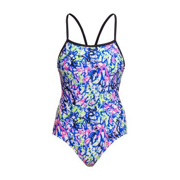 Funkita Palm Puppy Single Strap Badeanzug Damen Kopie