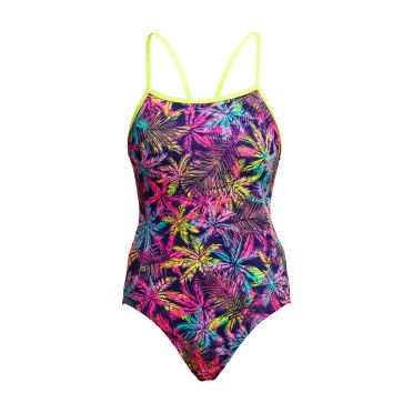 Funkita Palm Puppy Single Strap Badeanzug Damen