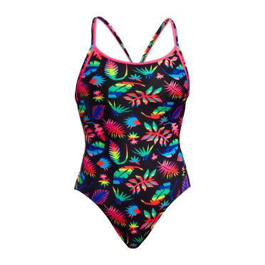 Funkita Lost Leaf Diamant Rücken Badeanzug Damen