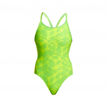 Funkita Neon Orbiter Diamond Back Badeanzug Damen