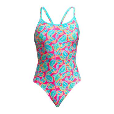 Funkita Planted Pink Diamant Rücken Badeanzug Damen 