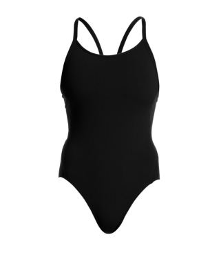 Funkita Still Schwarz Diamant Rücken Badeanzug Damen