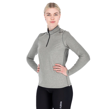 Fusion C3 Zip Neck Lichtgrau damen 