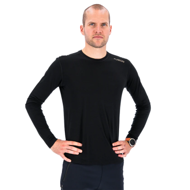 Fusion Merino 150 LS Shirt Schwarz herren 