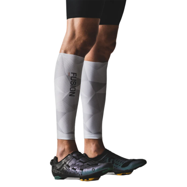 Fusion Tempo! Calf Sleeves Weiss/Grau Unisex 