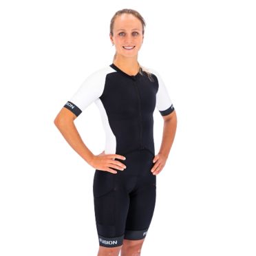 Fusion Speed Suit V2 SS Schwarz/Weiss Unisex 