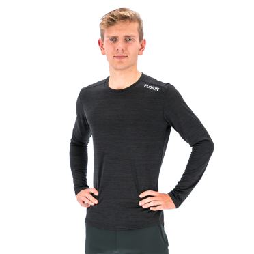 Fusion C3 LS Shirt Schwarz Herren 