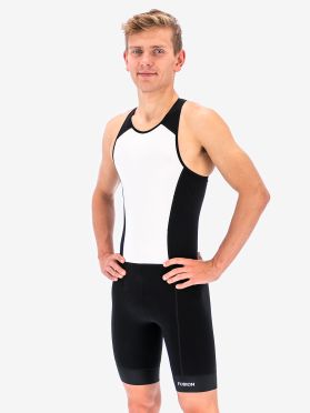 Fusion SLi Trisuit armellos Weiss/Schwarz Herren 