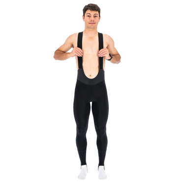 Fusion Long Bib Tights Schwarz Unisex 