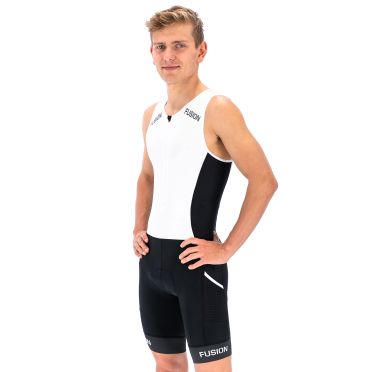 Fusion Multisport Suit armellos Weiss/Schwarz Unisex