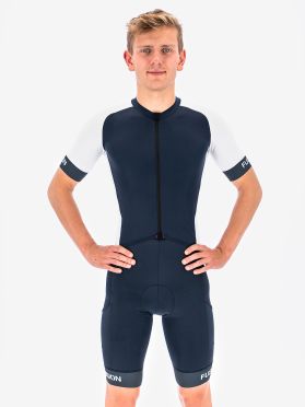 Fusion Speed Suit V2 Kurzarm Blau/Weiss Unisex 