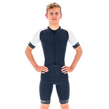 Fusion Speed Suit V2 Kurzarm Blau/Weiss Unisex 