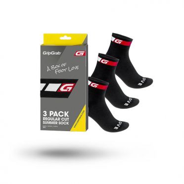 Gripgrab Classic Radsport-Socken 3-pack Schwarz 