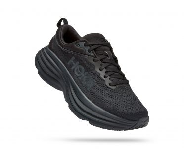 Hoka Bondi 8 WIde Laufschuhe Schwarz Damen 