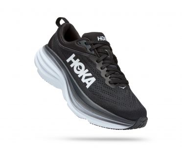 Hoka Bondi 8 Laufschuhe Schwarz/Weiss Damen