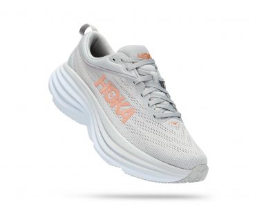 Hoka Bondi 8 Laufschuhe Grau Damen