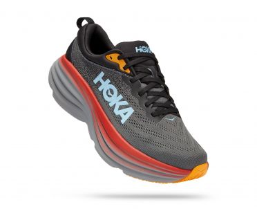 Hoka Bondi 8 Laufschuhe DunkelGrau Herren