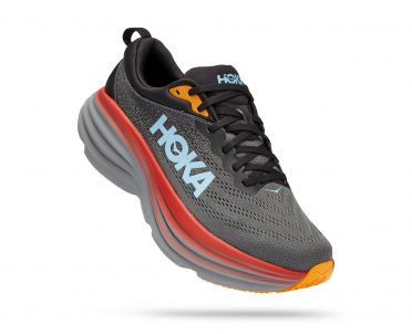 Hoka Bondi 8 Laufschuhe DunkelGrau Herren 